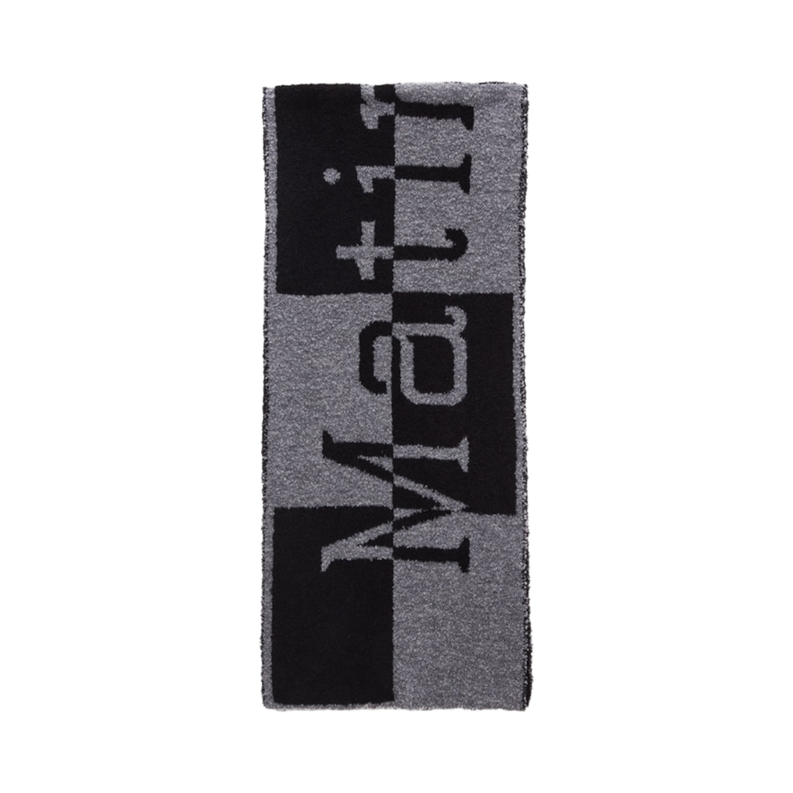 마뗑킴 로고 체크보드 머플러 그레이(Matin Kim Logo Checkboard Muffler Grey)