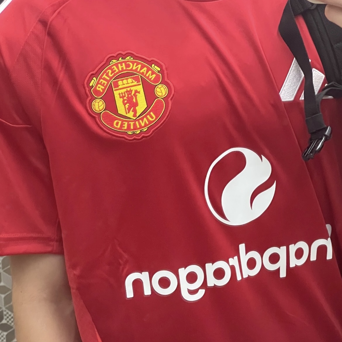 Adidas Manchester United 2024/25 Home Jersey Manchester United FC Red - KR Sizing (Non Marking Ver.) 착용 스타일