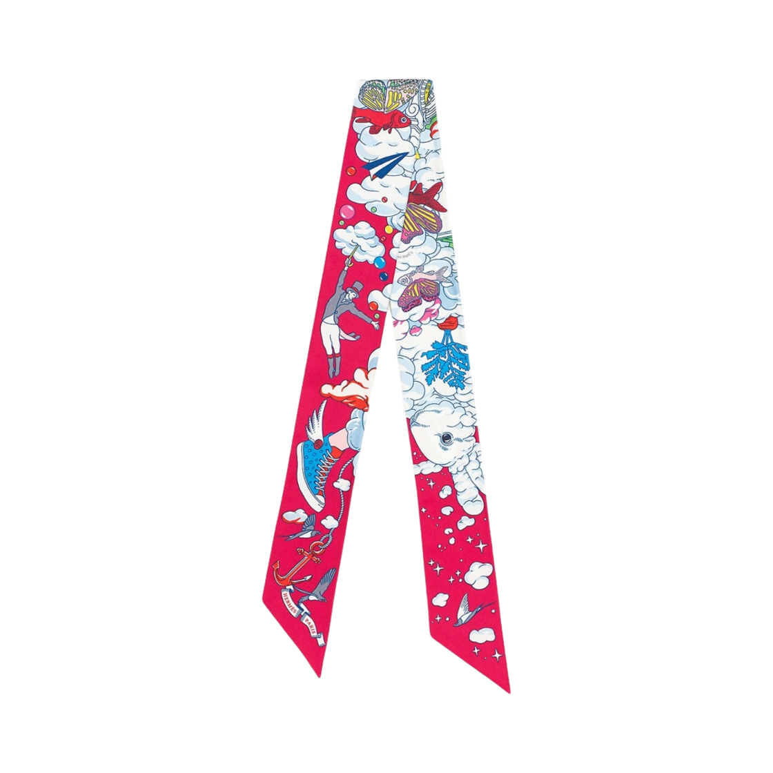 (W) 에르메스 쉬르 몬 뉘아주 트윌리 후씨아 블루 멀티꼴로르((W) Hermes Sur Mon Nuage Twilly Fuchsia Bleu Multicolore) - 1