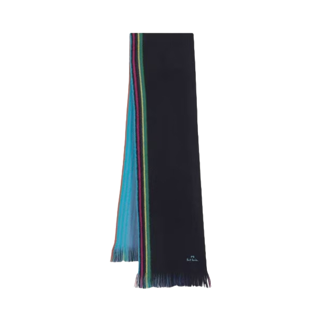 M2A-150F-L547-47 Paul Smith Reversible Stripe Scarf Blue