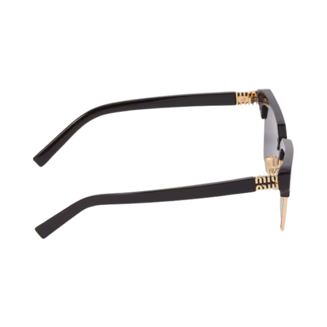 (W) 미우 미우 런웨이 선글라스 슬레이트 그레이 렌즈 블랙 아세테이트((W) Miu Miu Runway Sunglasses Slate Grey Lenses Black Acetate) - 2