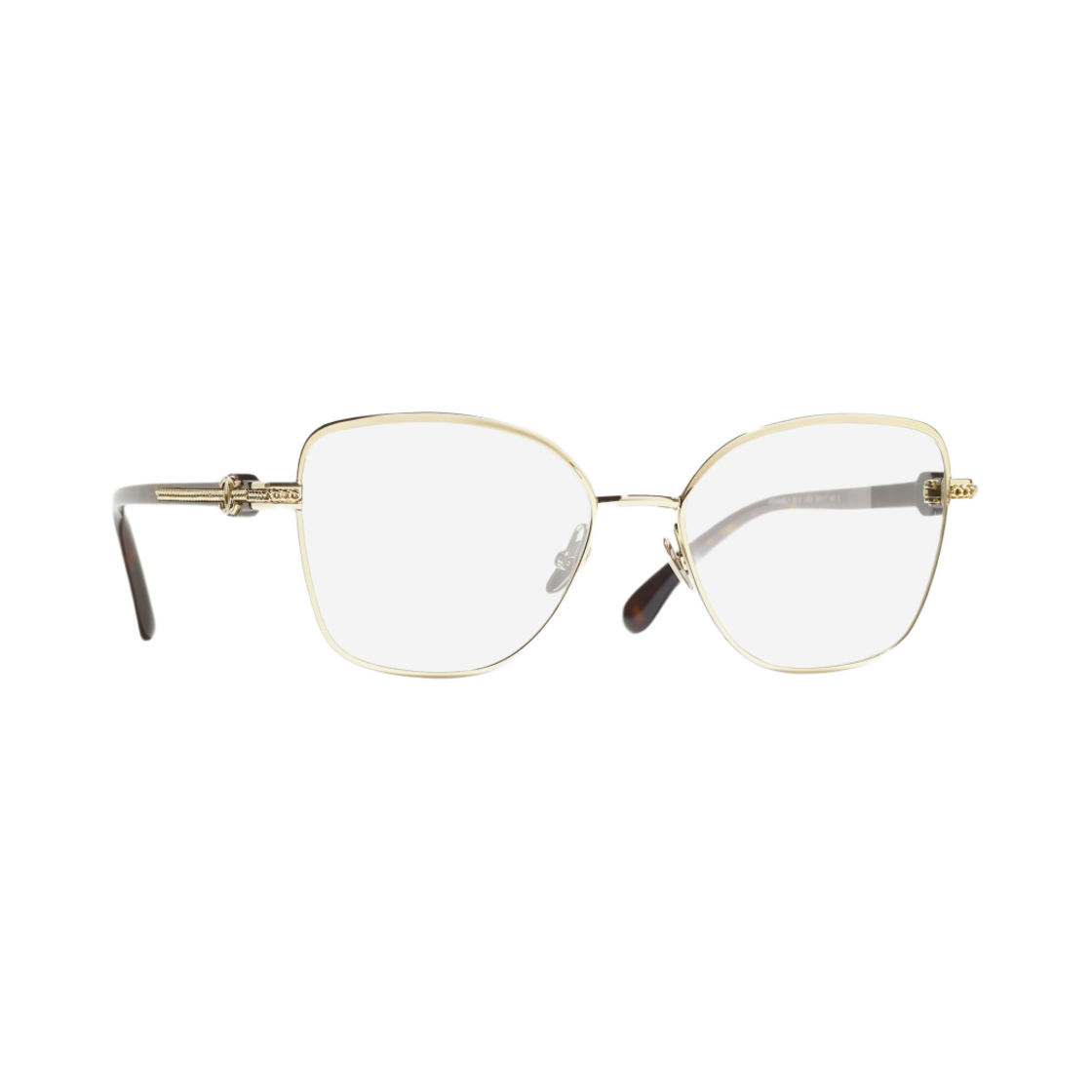 샤넬 버터플라이 프레임 메탈 & 골드 톨토이즈(Chanel Butterfly Eyeglasses Metal & Gold Tortoise) - 2