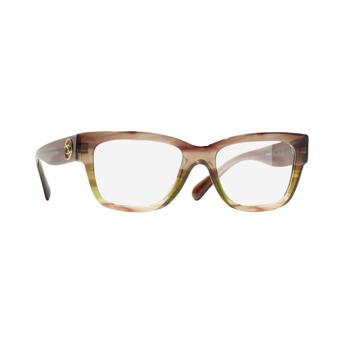 샤넬 스퀘어 프레임 아세테이트 & 올리브 브라운(Chanel Rectangle Eyeglasses Acetate & Olive Brown) - 2