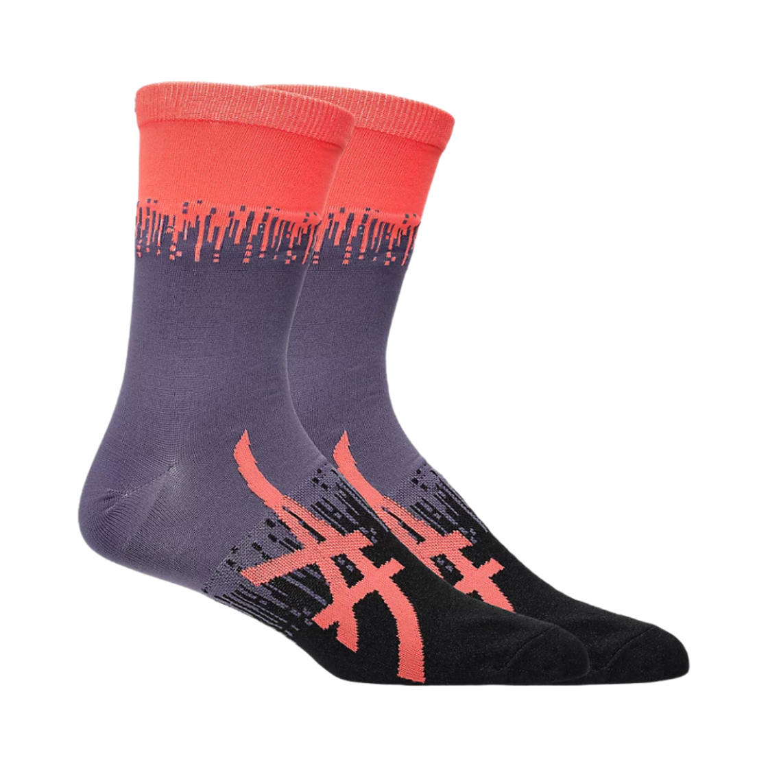 3013B083-500 Asics Light Mesh Crew Socks Greyish Purple Performance Black