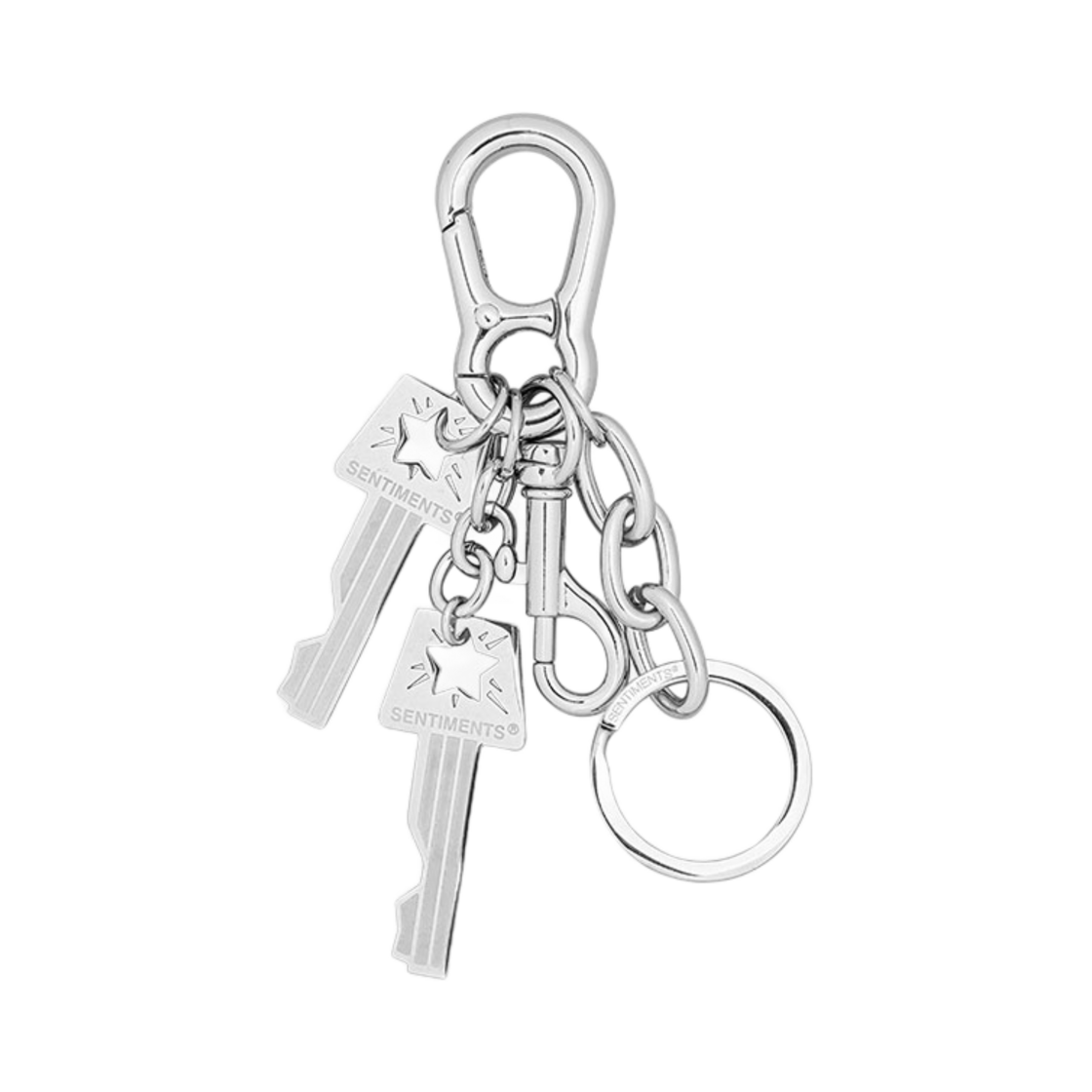 NO595S Sentiments No.595 Star Key Hole Ring Silver