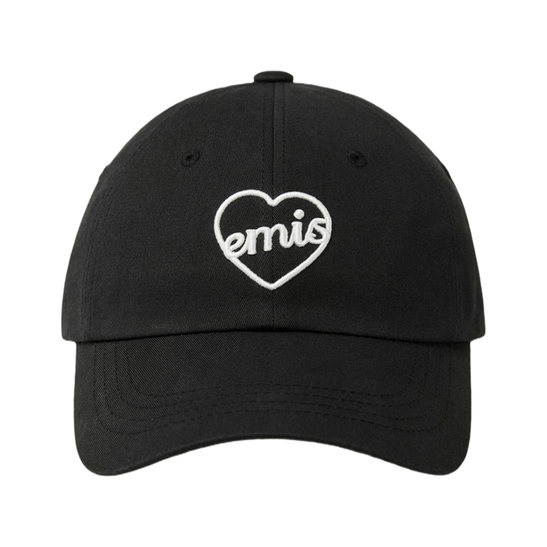 이미스 하트 볼캡 블랙 화이트(Emis Heart Ball Cap Black White)
