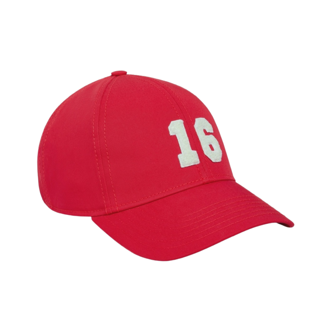 (W) 셀린느 No.16 코튼 베이스볼 캡 레드((W) Celine No.16 Cotton Baseball Cap Red) - 2