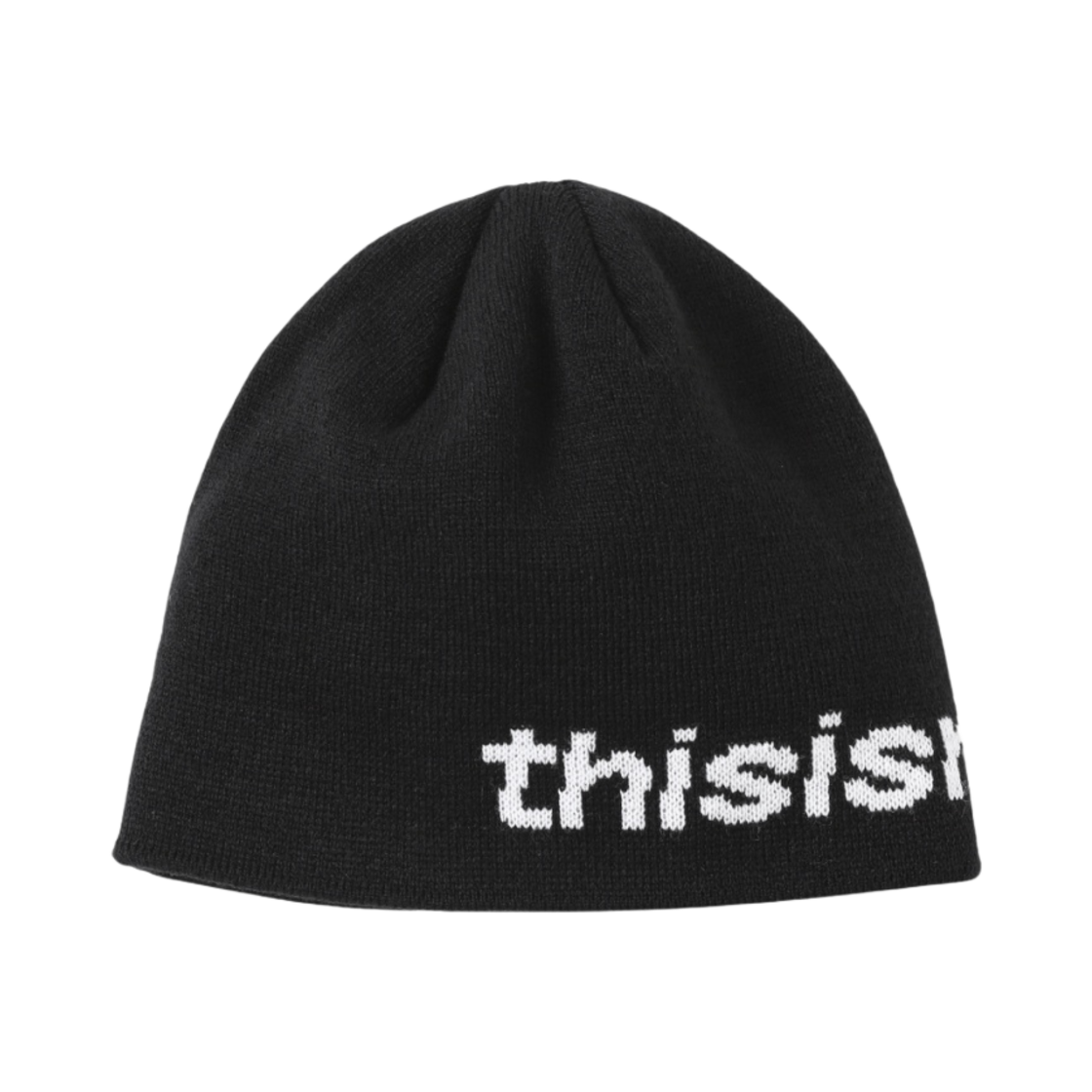 디스이즈네버댓 SP-로고 노 커프 비니 블랙