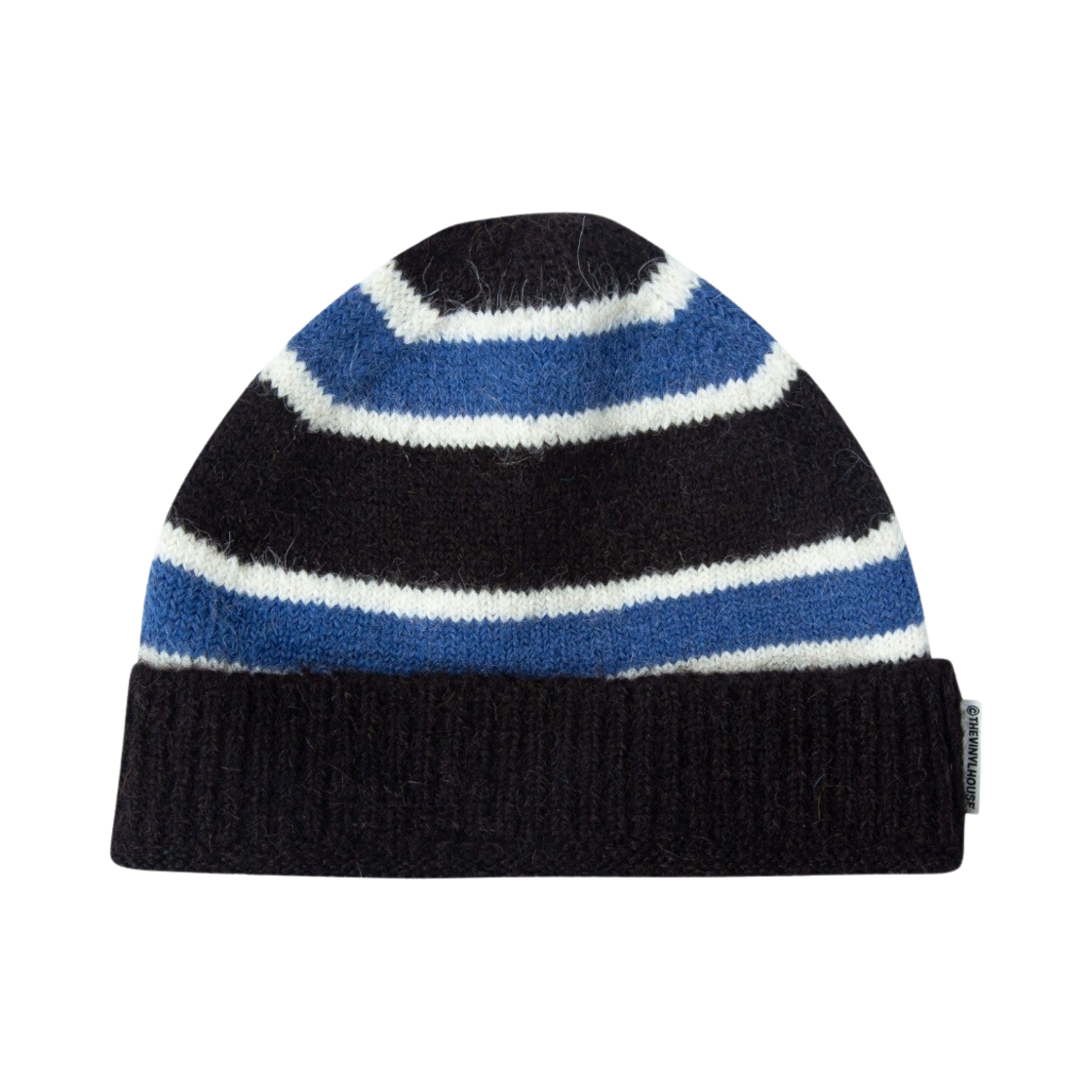 VH2DFUAB23ABL Thevinylhouse Mohair Striped Beanie Blue