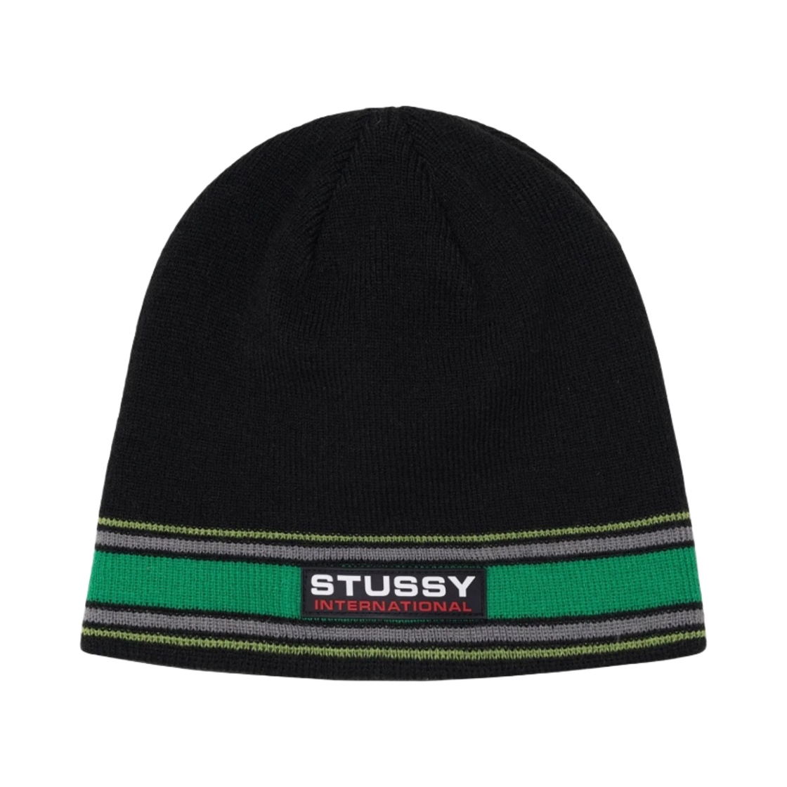 스투시 스트라이프 인터네셔널 스컬 캡 블랙(Stussy Striped Int'L Skull Cap Black) - 1