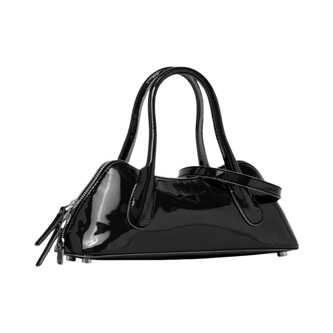 블루마린 페이턴트 레더 미니 키스 미 백 블랙(Blumarine Mini Kiss Me Bag In Patent Leather Black) - 2