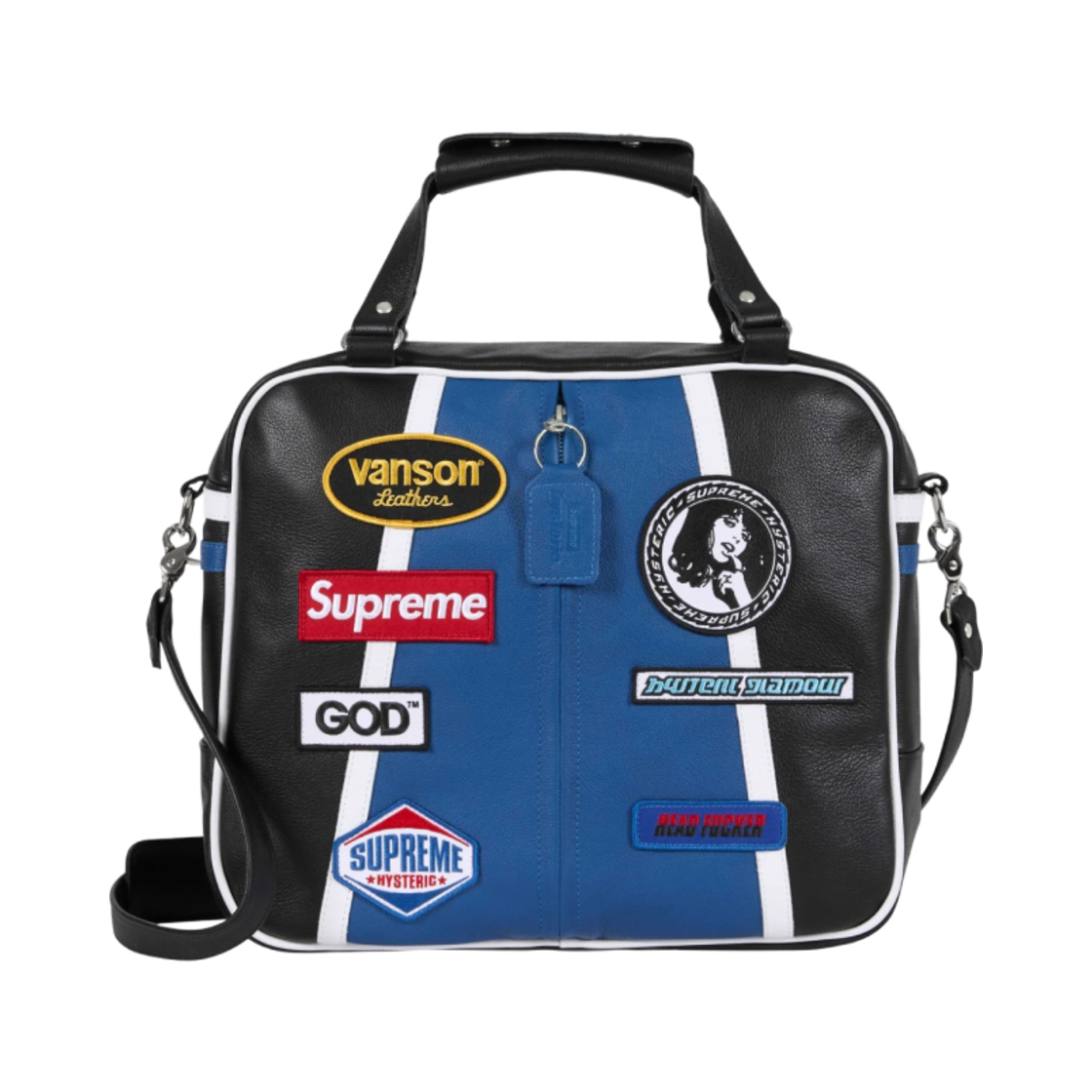 슈프림 x 히스테릭 글래머 밴슨 레더 백 블랙 - 24FW(Supreme x Hysteric Glamour Vanson Leathers Bag Black - 24FW)