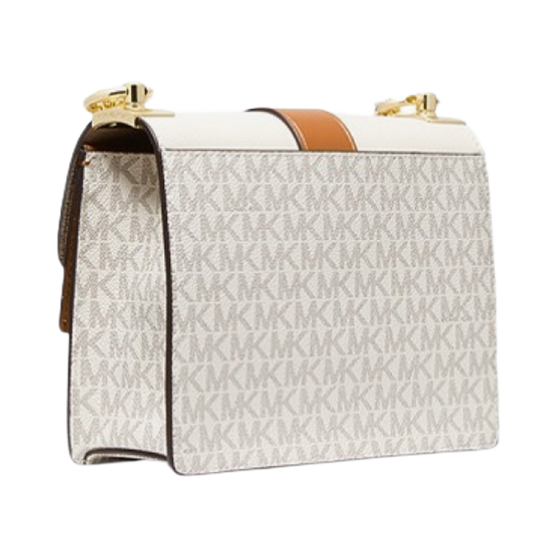 마이클 코어스 그린위치 스몰 컬러 블록 로고 사피아노 레더 크로스바디백 바닐라 화이트(Michael Kors Greenwich Small Color Block Logo Saffiano Leather Crossbody Bag Vanilla White) - 2