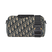 Dior Lingot 22 Bag Beige Black Dior Oblique Jacquard