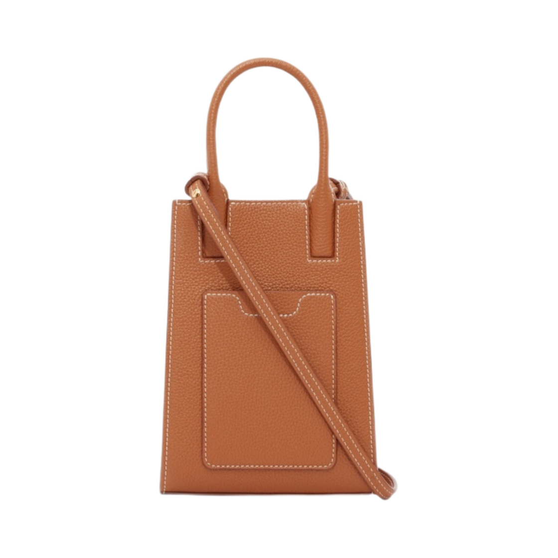 버버리 그레이니 레더 마이크로 프란시스 토트백 웜 러셋 브라운(Burberry Grainy Leather Micro Frances Tote Bag Warm Russet Brown) - 3