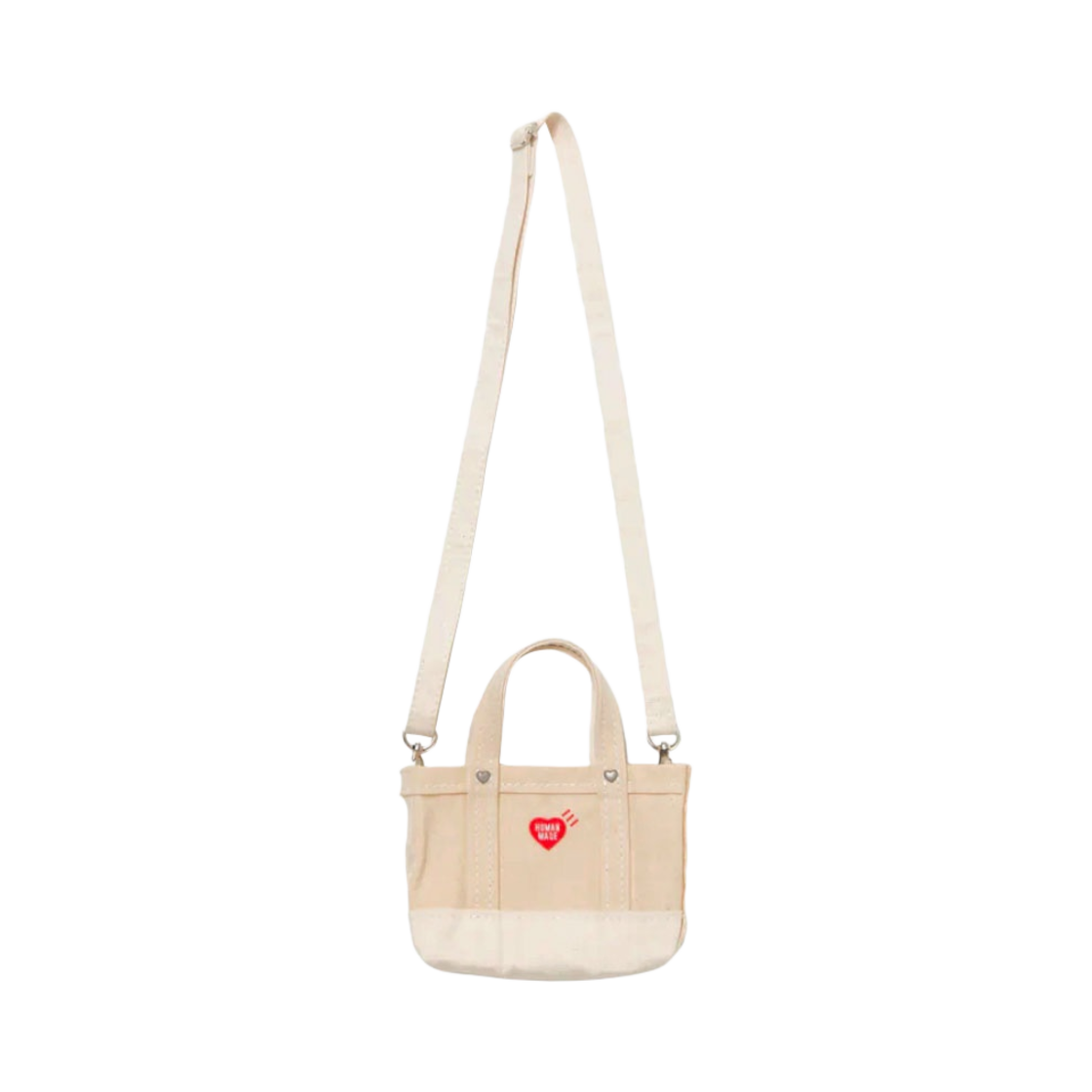 휴먼 메이드 헤비 캔버스 미니 숄더 토트 화이트
