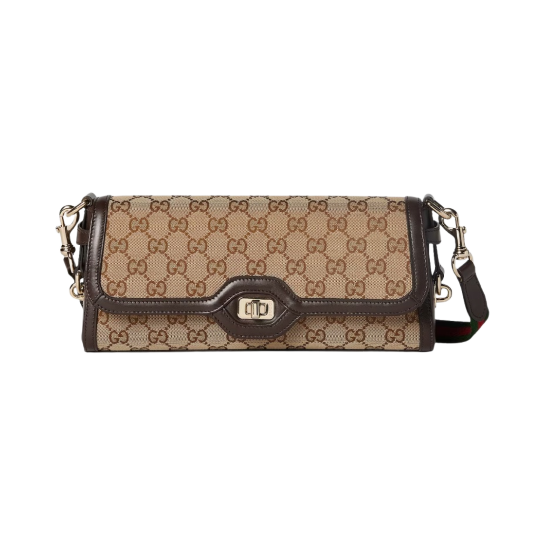 786027-FADAC-9762 Gucci GG Canvas Luce Small Shoulder Bag Beige Ebony