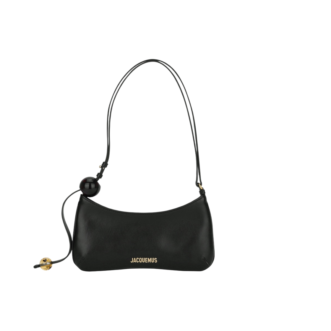 231BA057-3000-990 Jacquemus Le Bisou Perle Beaded Shoulder Bag Black