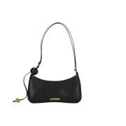 Jacquemus Le Bisou Perle Beaded Shoulder Bag Black