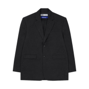 Zara x Ader Error Oversized Wool Blazer Dark Grey