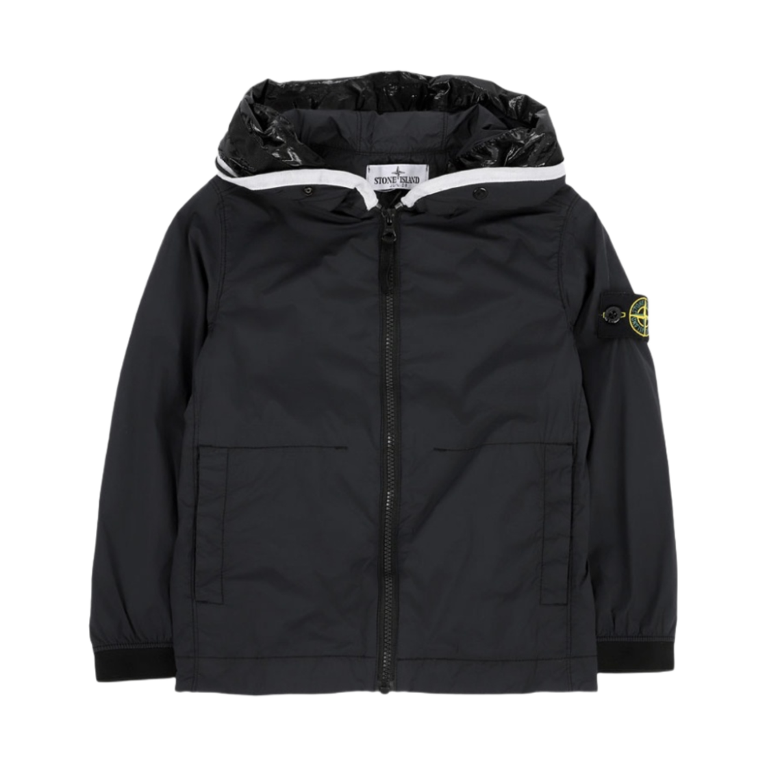 781640332-V0029 (Kids) Stone Island 40332 Hooded Blouson Jacket Black - 23SS