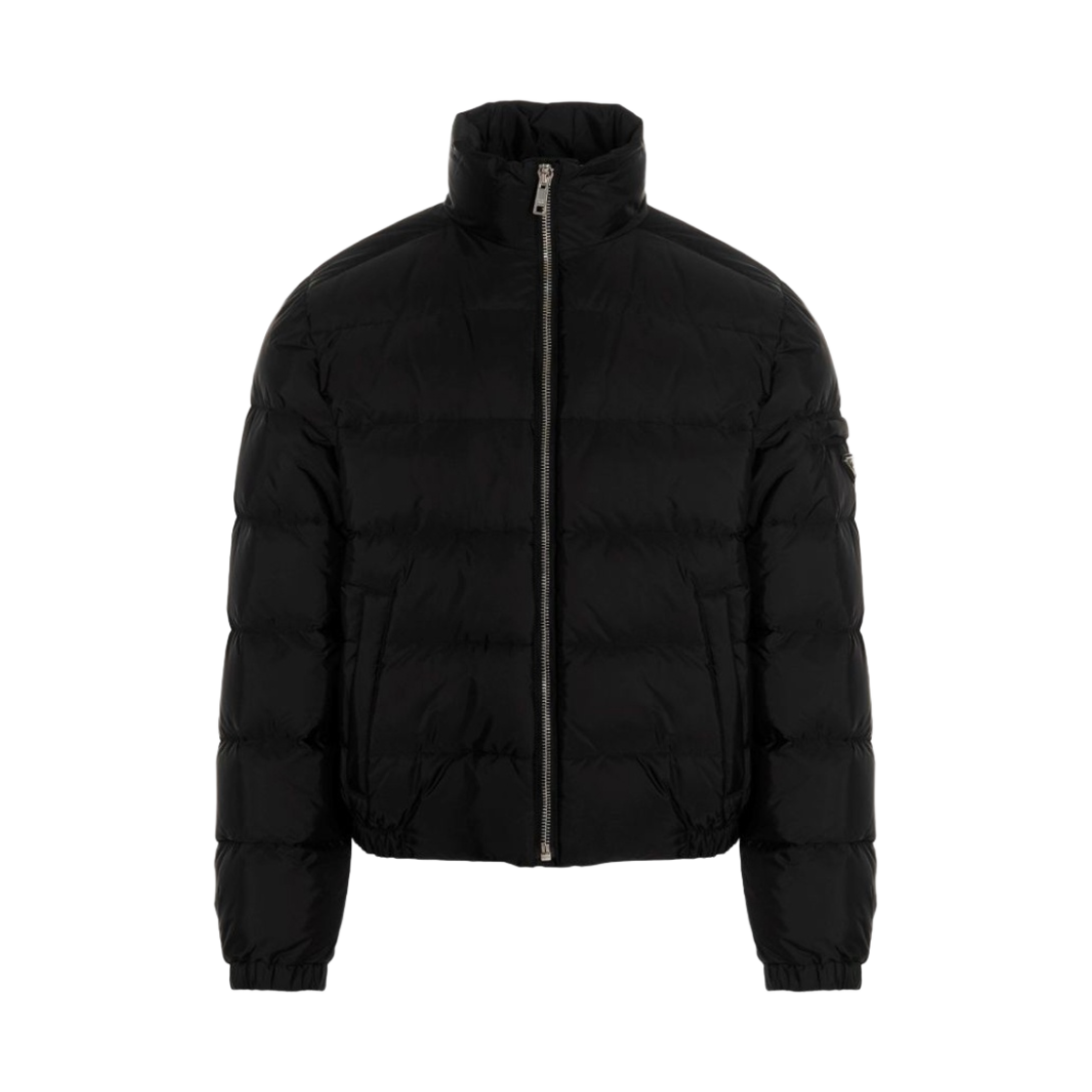 프라다 리나일론 숏 퍼퍼 자켓 블랙