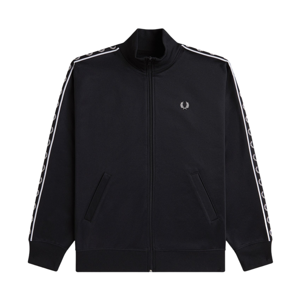 프레드페리 우먼 테잎 트랙 재킷 블랙(Fred Perry Womens Taped Track Jacket Black) - 1
