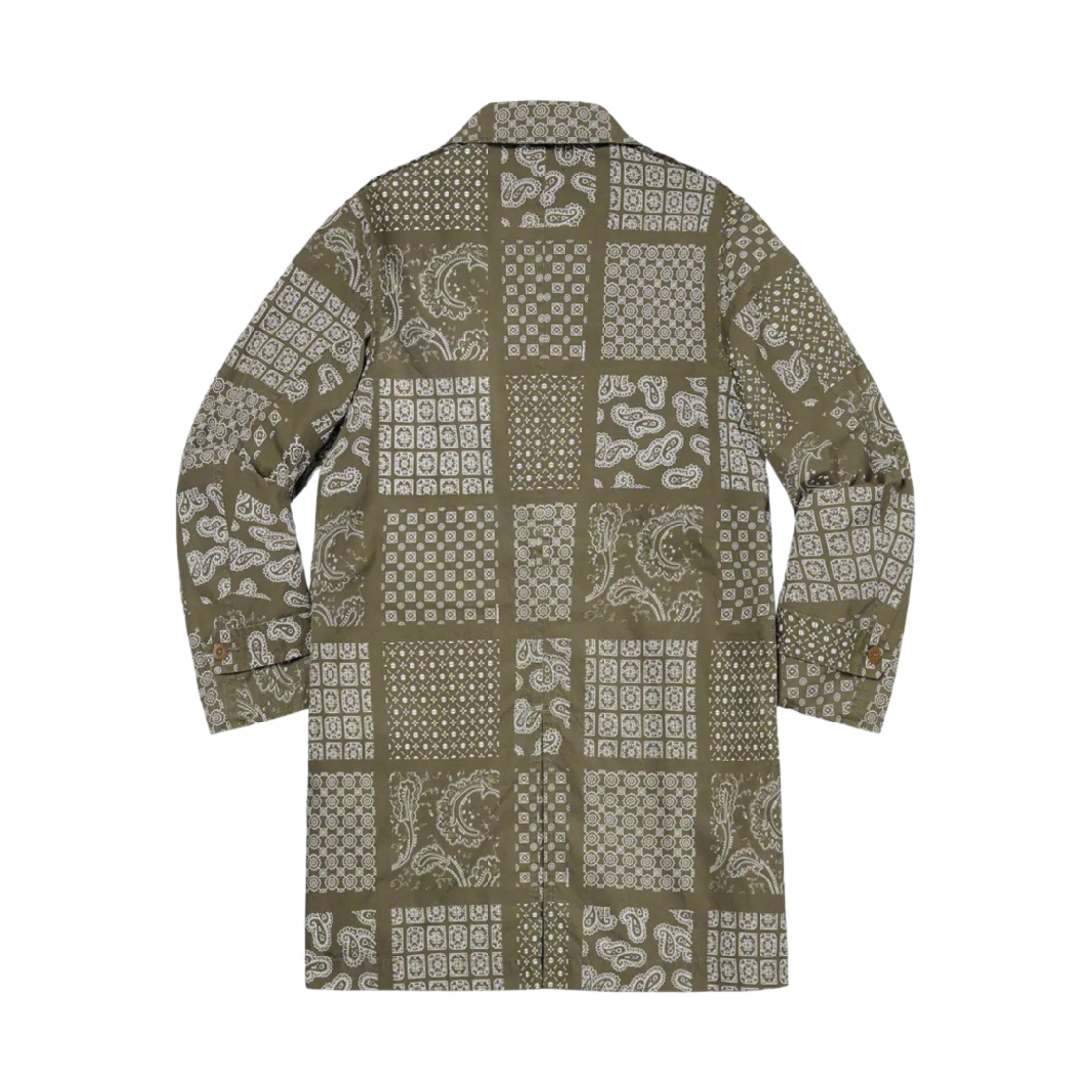 슈프림 밀리터리 트렌치 코트 올리브 페이즐리 - 20SS(Supreme Military Trench Coat Olive Paisley - 20SS) - 2