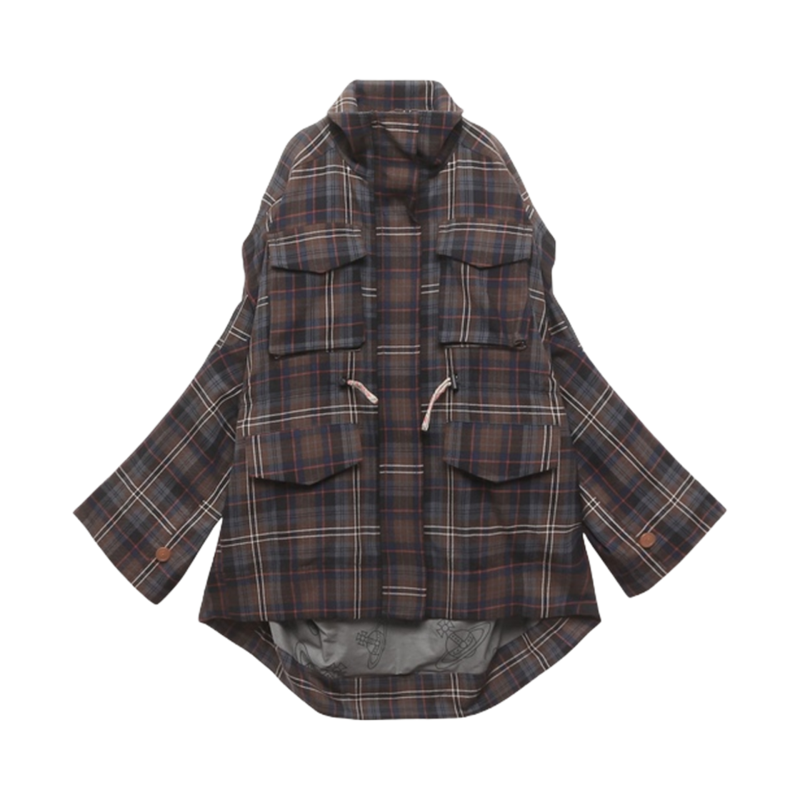 506853937 (W) Vivienne Westwood Tartan Check Utility Jacket Brown