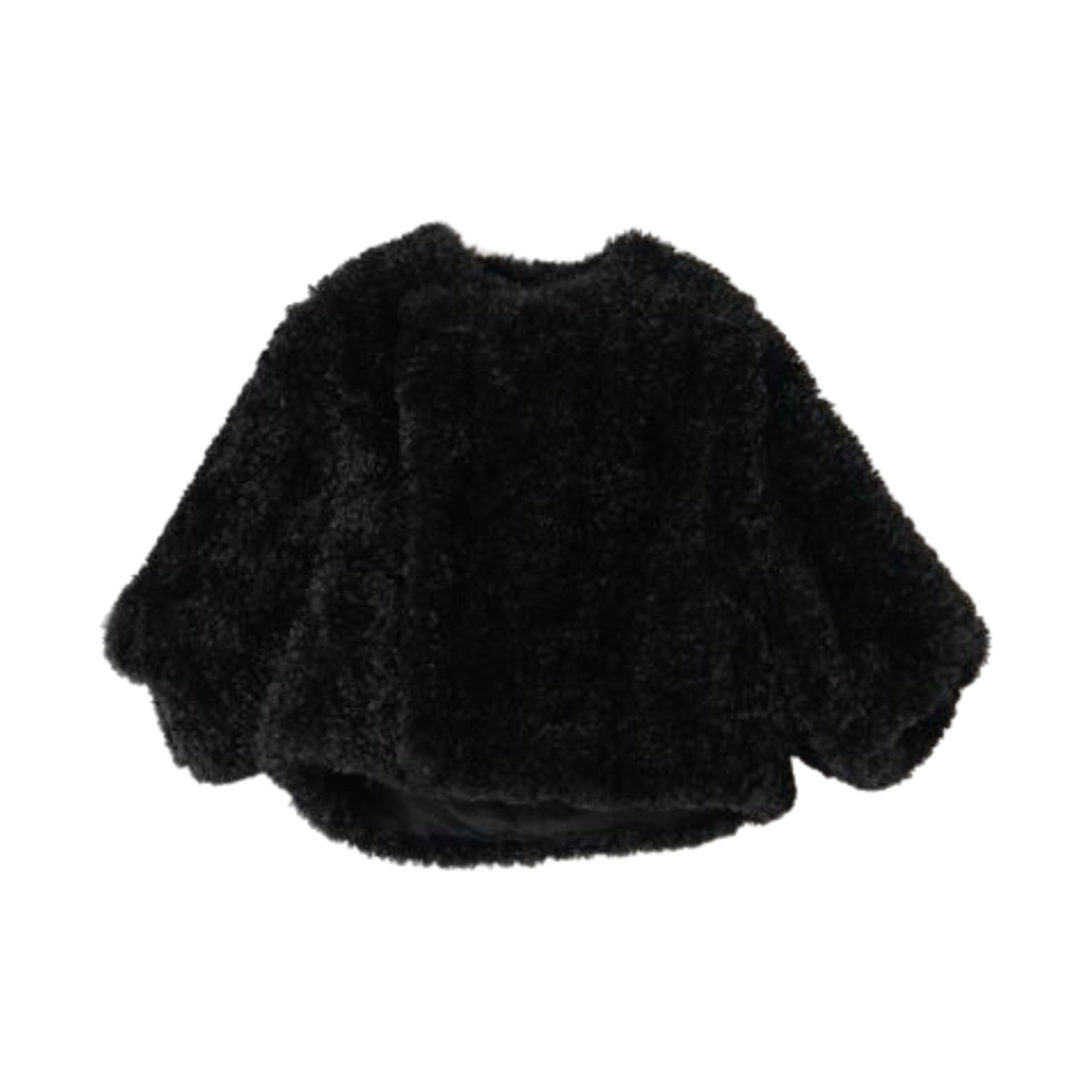 (W) 하이크 포우 셔링 크롭드 자켓 블랙((W) Hyke Faux Shearling Cropped Jacket Black)