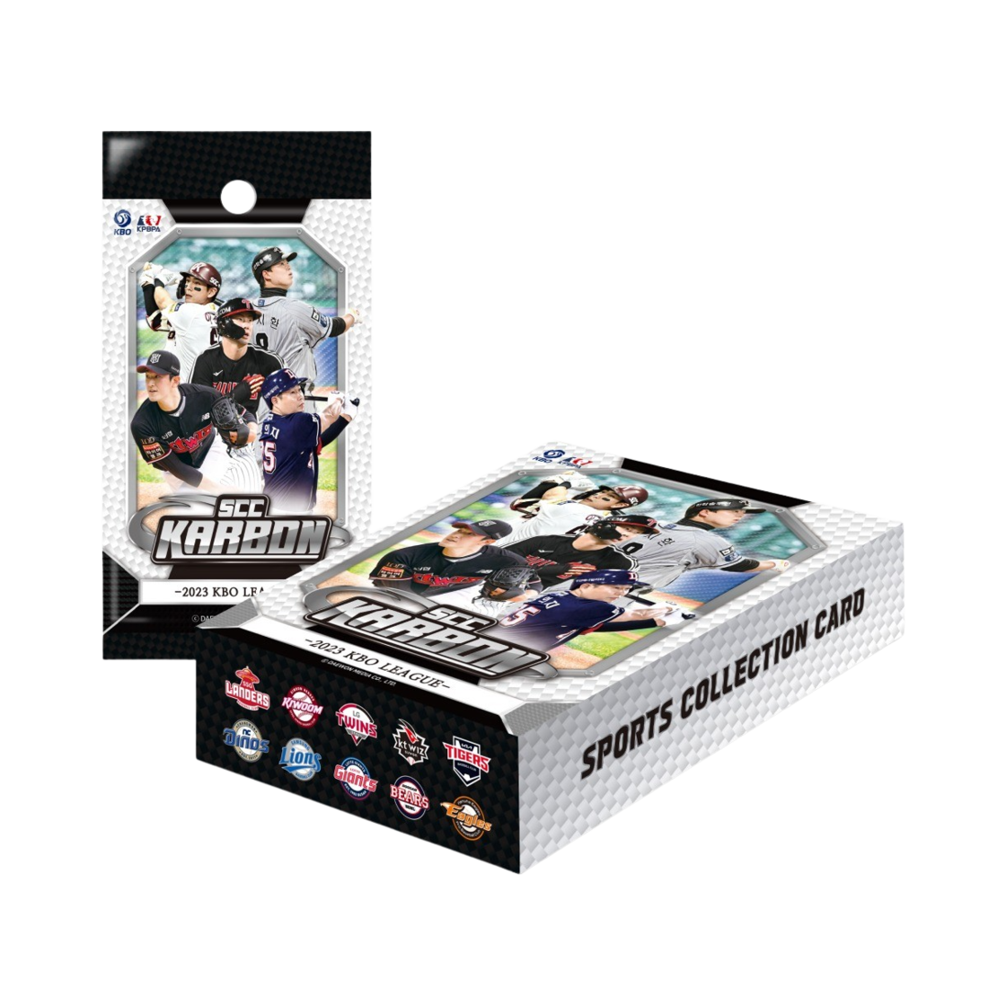 SCC 2023 한국 프로야구 카본 트레이딩 카드 박스 세트 - 10팩(1 박스)(SCC 2023 KBO KARBON Trading Card Box Set - 10 Packs (1 box))