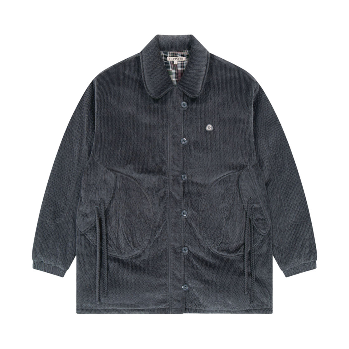 코이세이오 라운드 칼라 코지 봄버 블루 그레이 | COYSEIO | KREAM