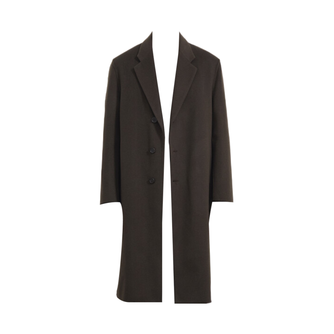 TH2EBWCT409M-DB Time Homme Cashmere Blend Single Coat Dark Brown