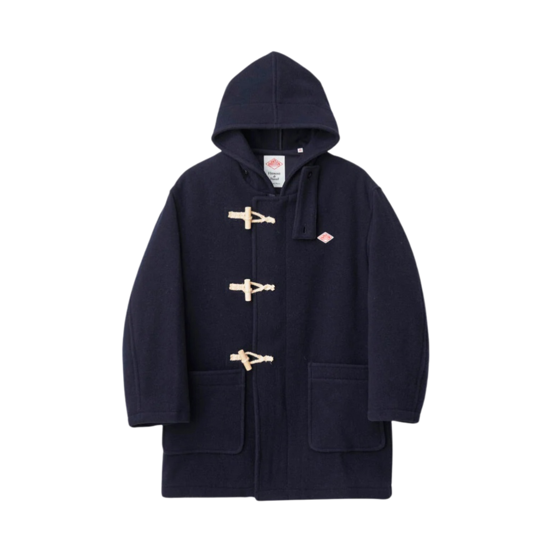 DT-A0390 Danton Wool Light Pile Duffel Coat Navy