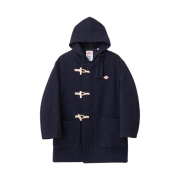 Danton Wool Light Pile Duffel Coat Navy