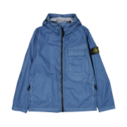 Stone Island 40223 Membrana 3L TC Garment Dyed Hooded Jacket Powder Blue - 22SS