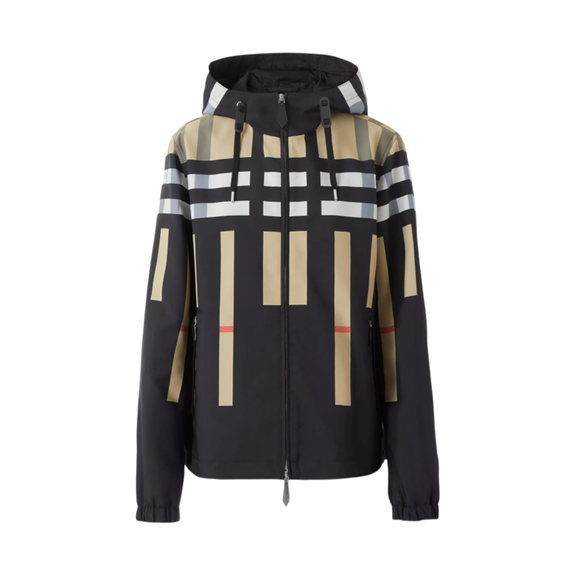 버버리 슬라이스 체크 나일론 후드 자켓 아카이브 베이지(Burberry Sliced Check Nylon Hooded Jacket Archive Beige) - 1