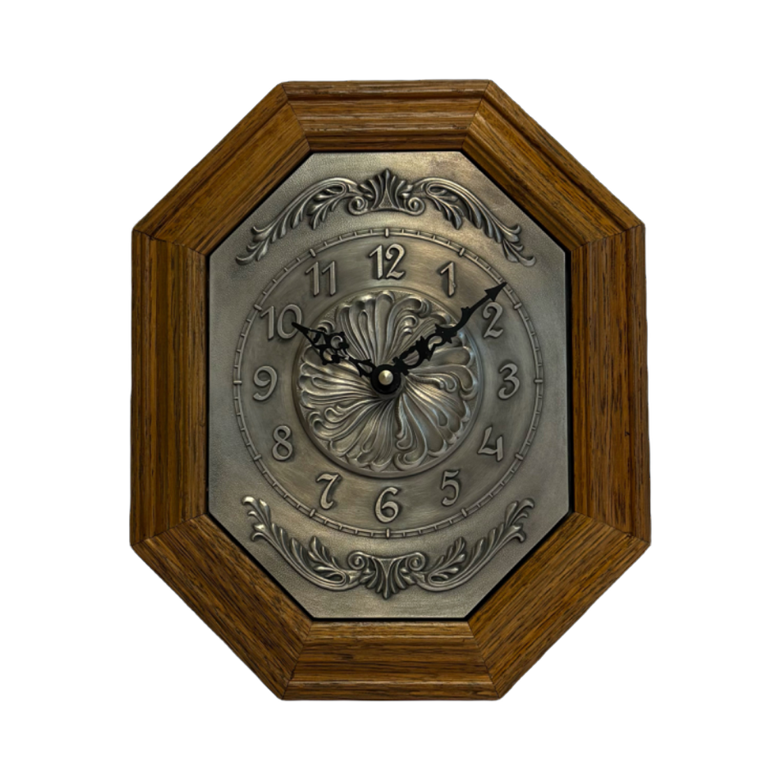 1970’s germany antique silver wood wall colorhouse 1970’s Germany Antique Silver Wood Wall Clock