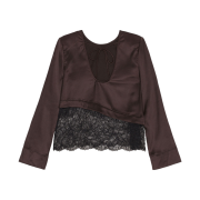 (W) Ganni Lace Blouse Mole