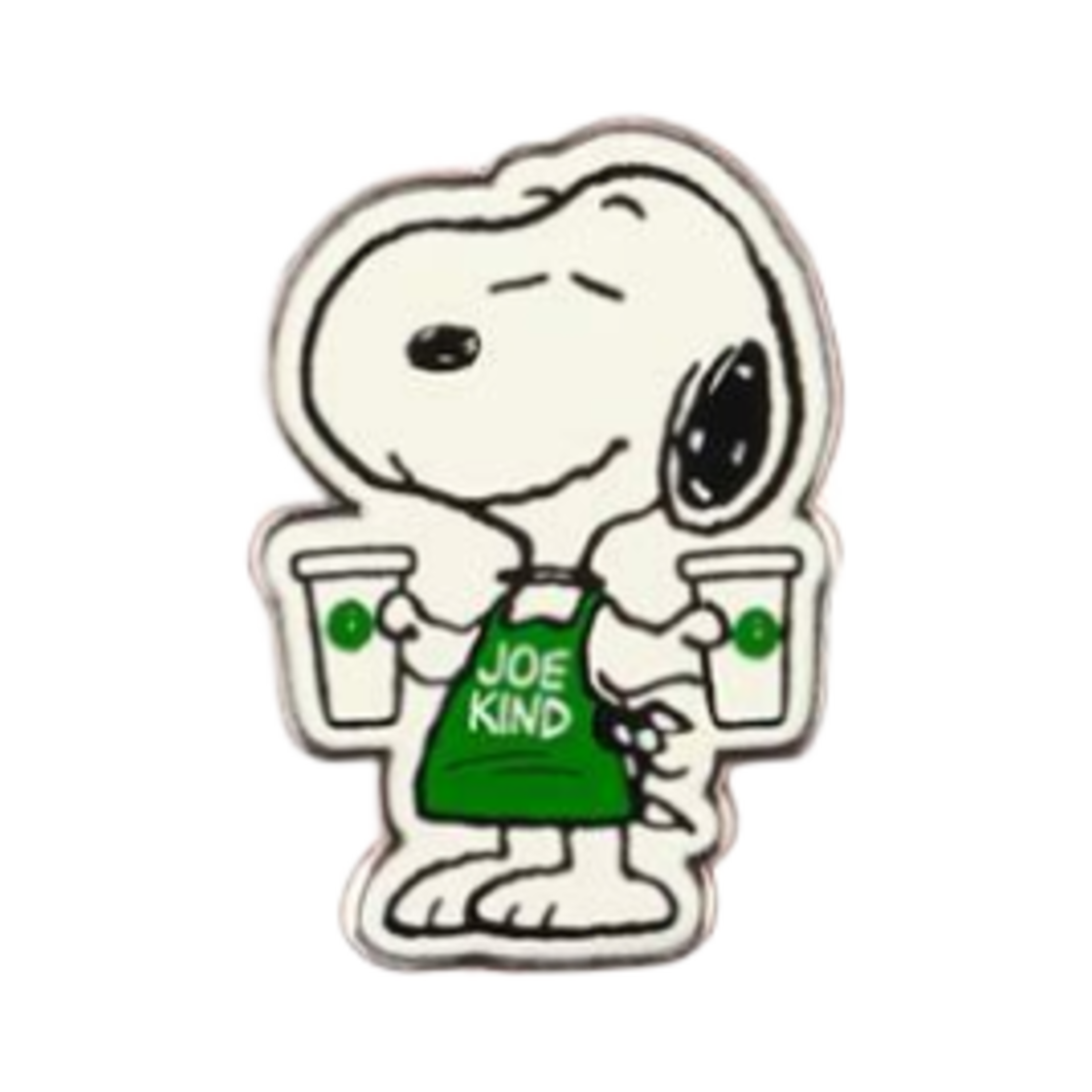 스타벅스 x 피너츠 바리스타 스누피 핀 화이트(Starbucks x Peanuts Baristar Snoopy Pin White) - 1