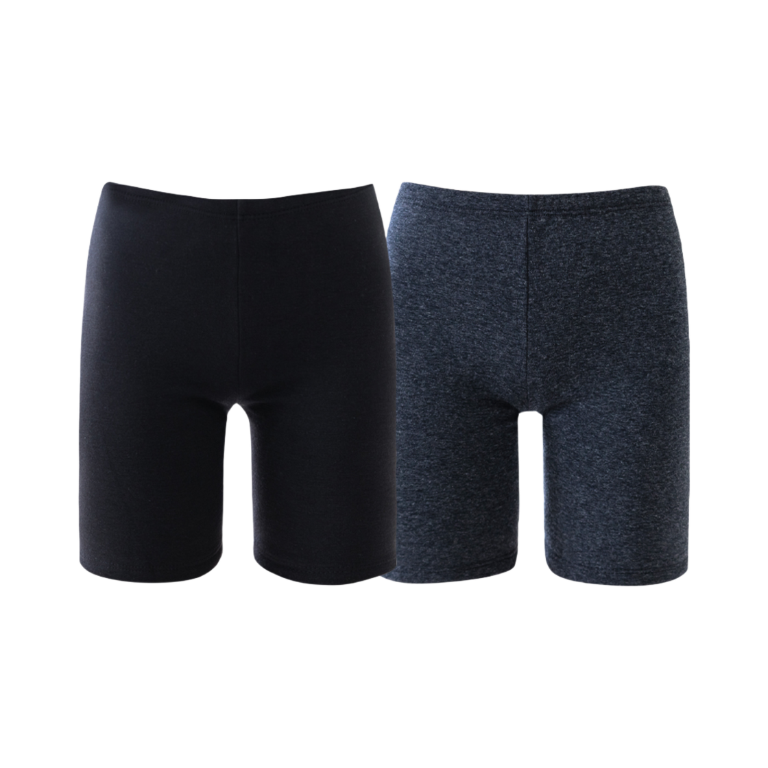 A-WO-BG-W (W) Aone Wool Span 5/4 Shorts 2-Pack Black+Gray