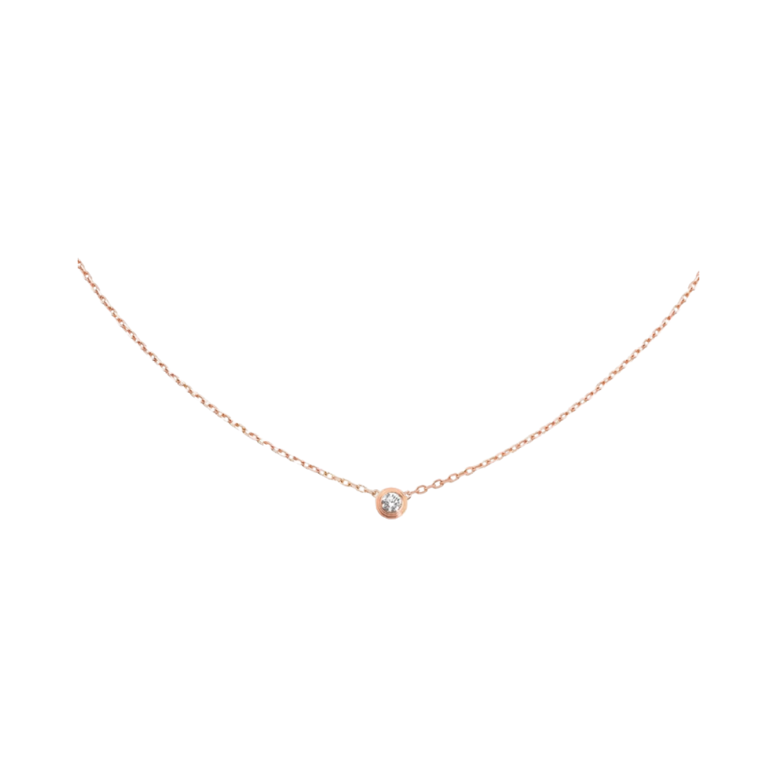 B7215700 (W) Cartier D'Amour Necklace Small Pink Gold Diamond