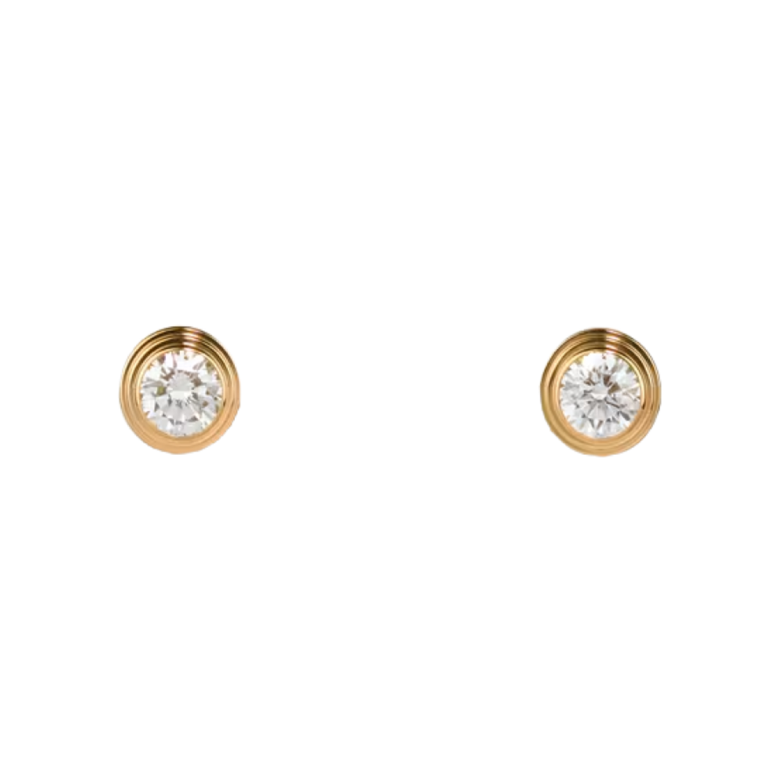 B8041600 (W) Cartier D'Amour Earrings Medium Yellow Gold Diamond
