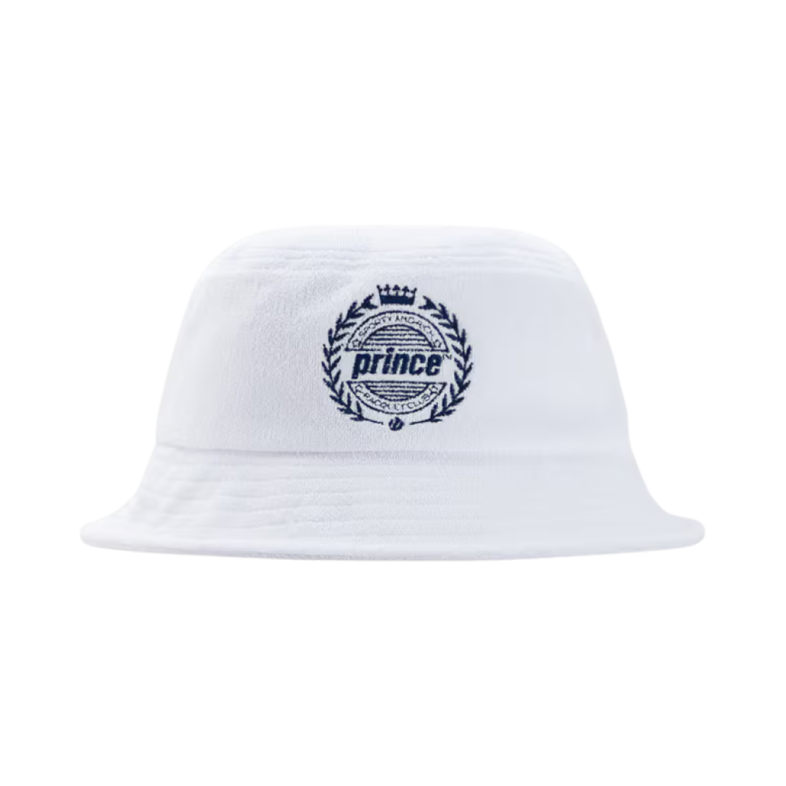 AC521WH Sporty & Rich Prince Crest Bucket Hat White