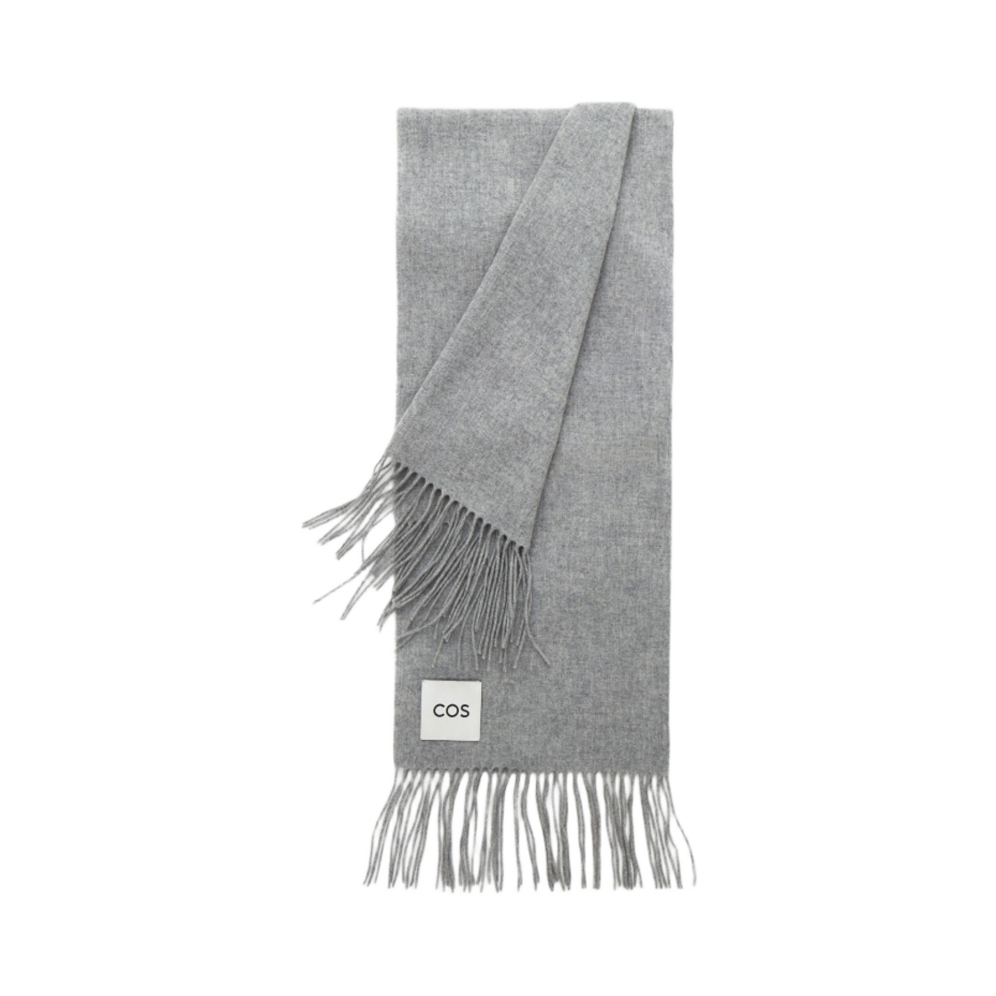 코스 프린지 퓨어 울 머플러 라이트 그레이(COS Fringed Pure Wool Muffler Light Grey)