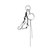 Sentiments No.421 Key Ring Silver