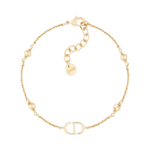 (W) Dior Petit CD Bracelet Gold Finish Metal