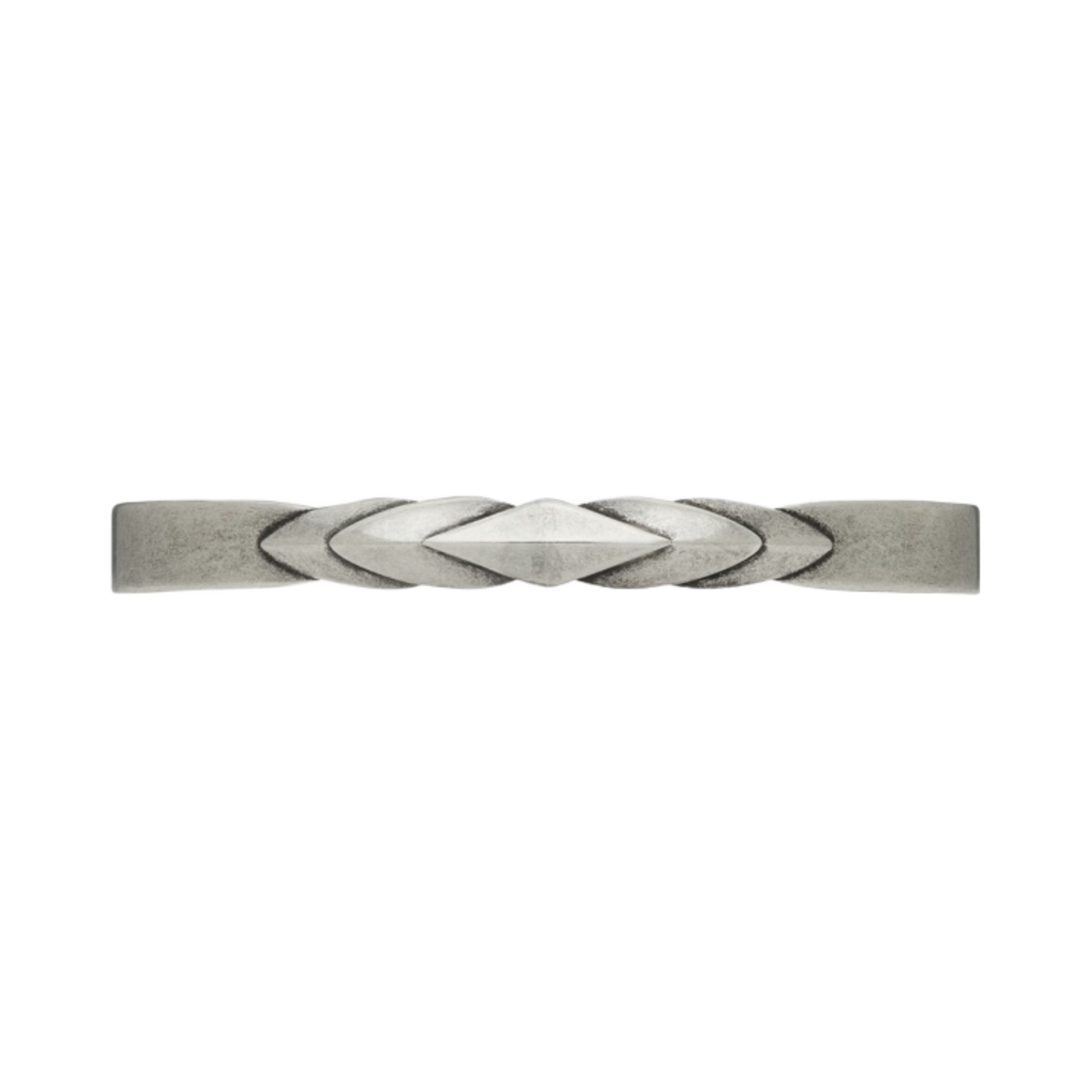 생로랑 V 브레이슬릿 메탈 옥시다이즈드 실버(Saint Laurent V Bracelet In Metal Oxidized Silver) - 1