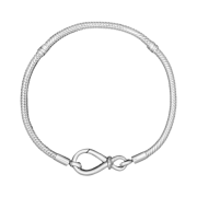 (W) Pandora Moments Infinity Knot Snake Chain Bracelet Sterling Silver