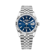 Rolex Datejust 36mm 126234 Fluted Motif Bright Blue Jubilee